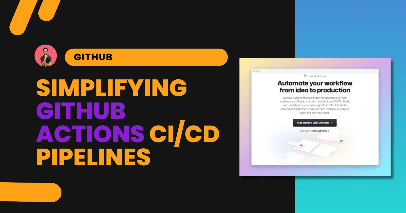 Cover image for A Beginner's Guide to GitHub Actions for CI/CD